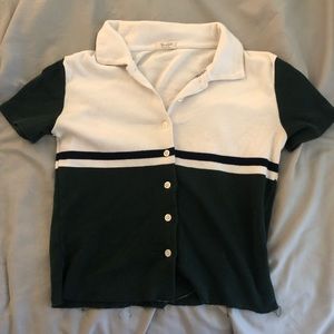 J Galt Cropped button up